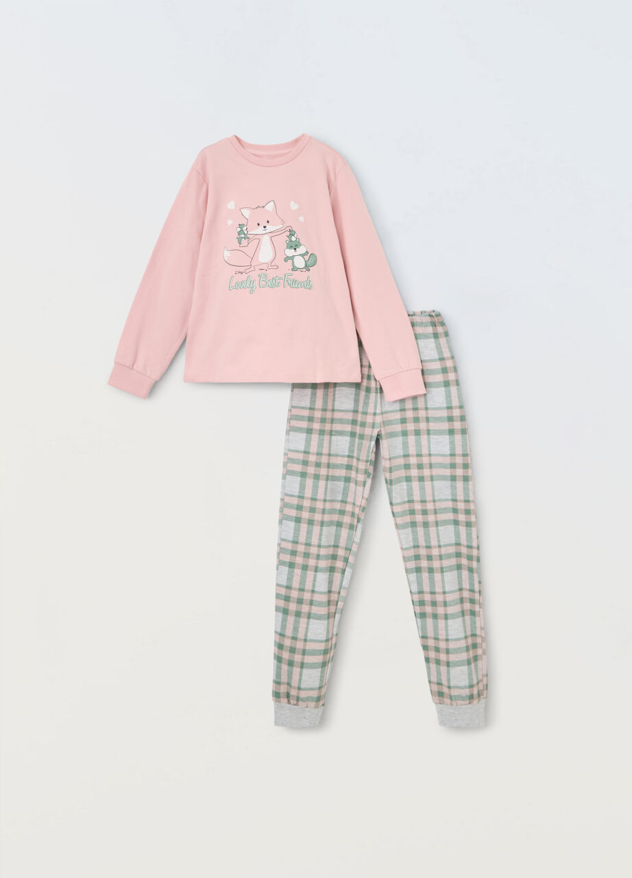 Set dugih pidžama od čistog pamuka za djevojčice