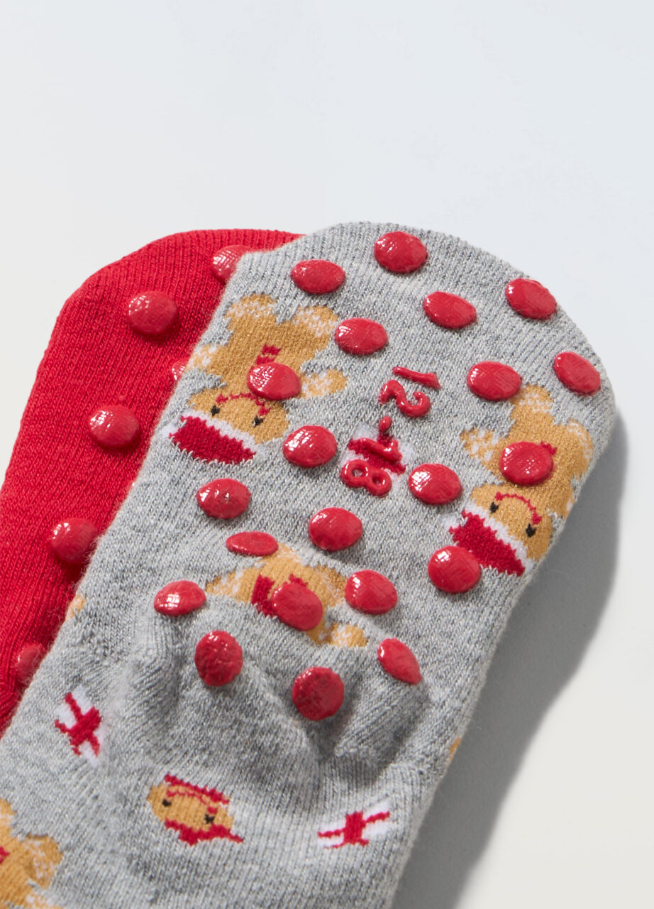 Alternative view of Pakovanje 2 antiskid čarapa od flisa za novorođenčad