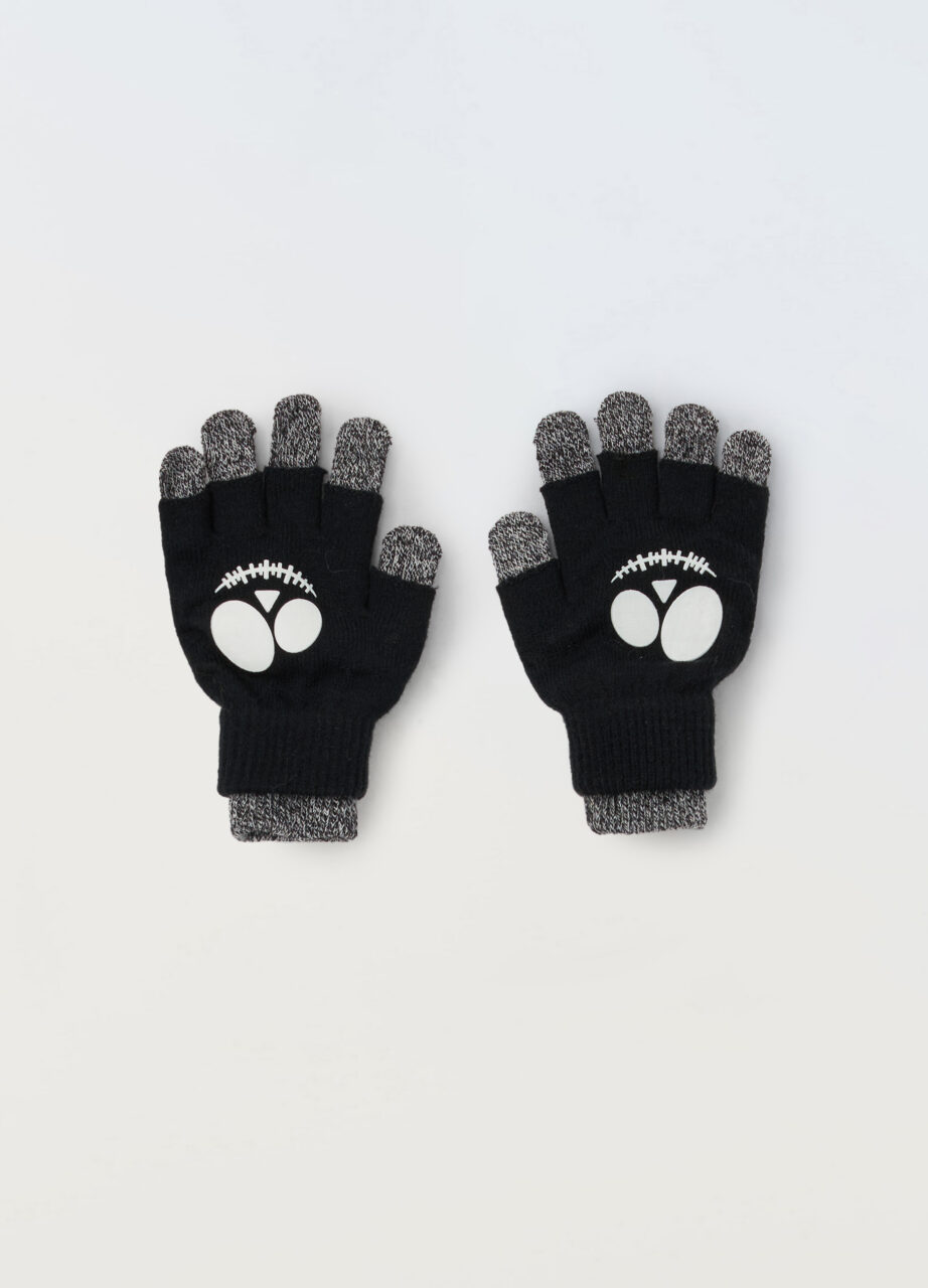 Kratke trikotažne rukavice sa umetkom