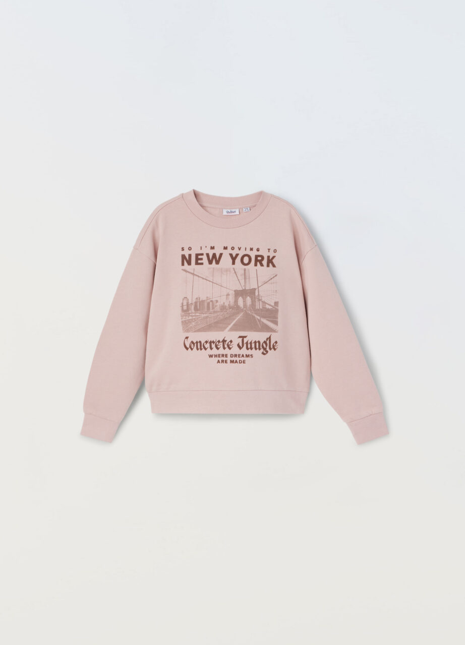 Majica dugih rukava od čistog pamuka za djevojčice