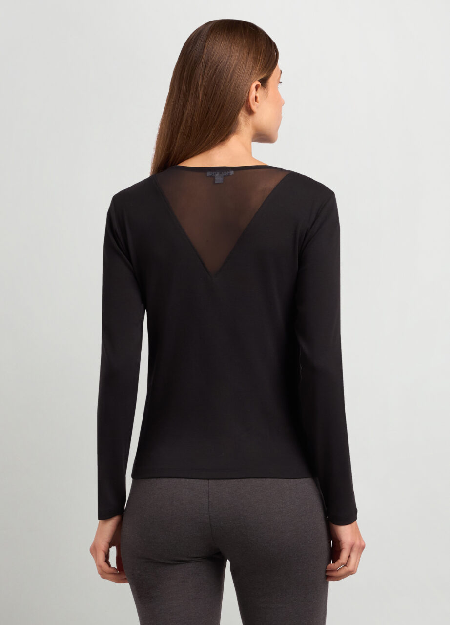 Alternative view of Ženska majica dugih rukava sa mrežastim umetkom