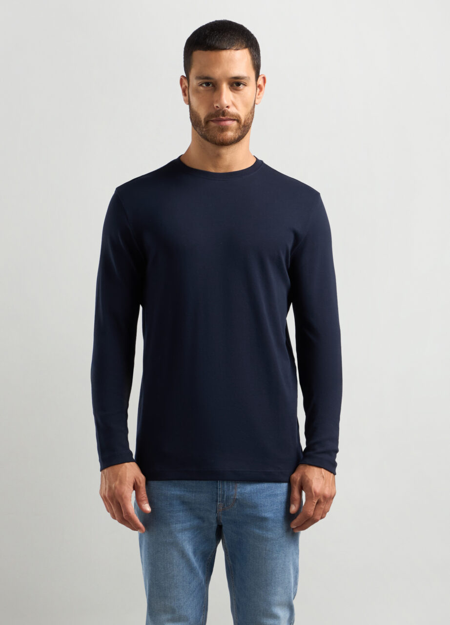 Majica od čistog pamuka s dugim rukavima za muškarce