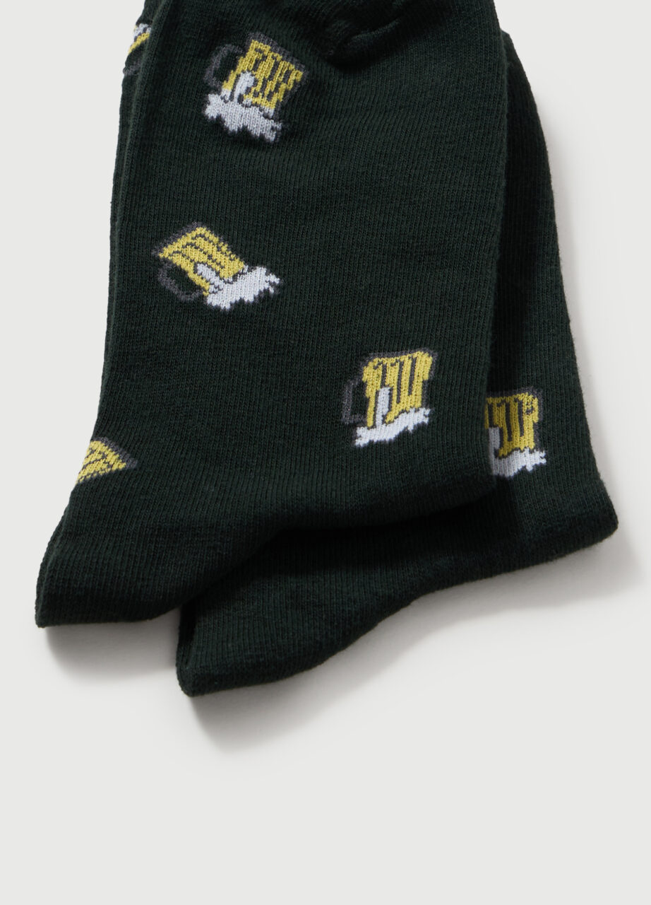 Alternative view of Kratke čarape jacquard u mješavini pamuka za muškarce