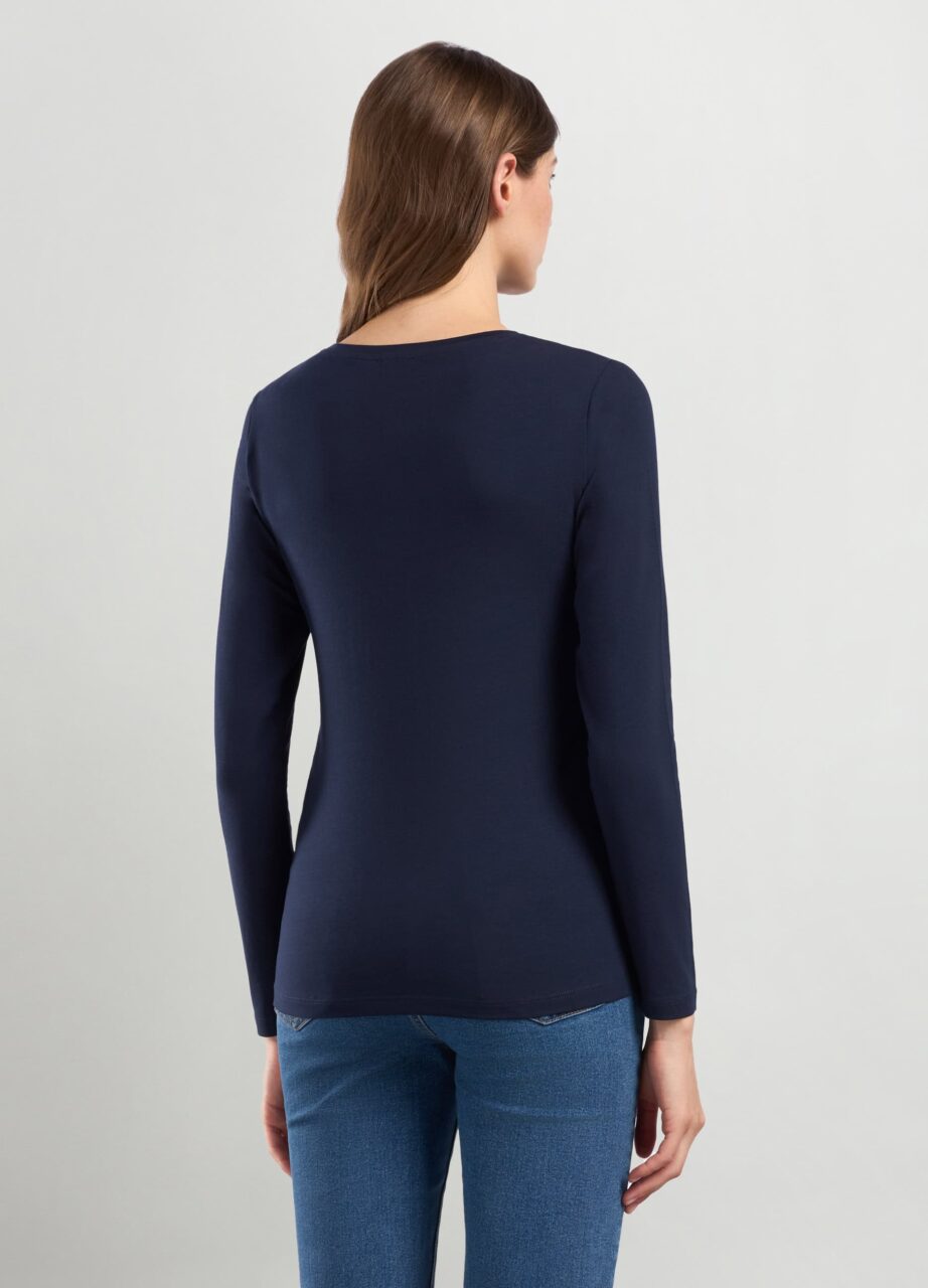 Alternative view of Majica od stretch pamuka s paillettes za žene