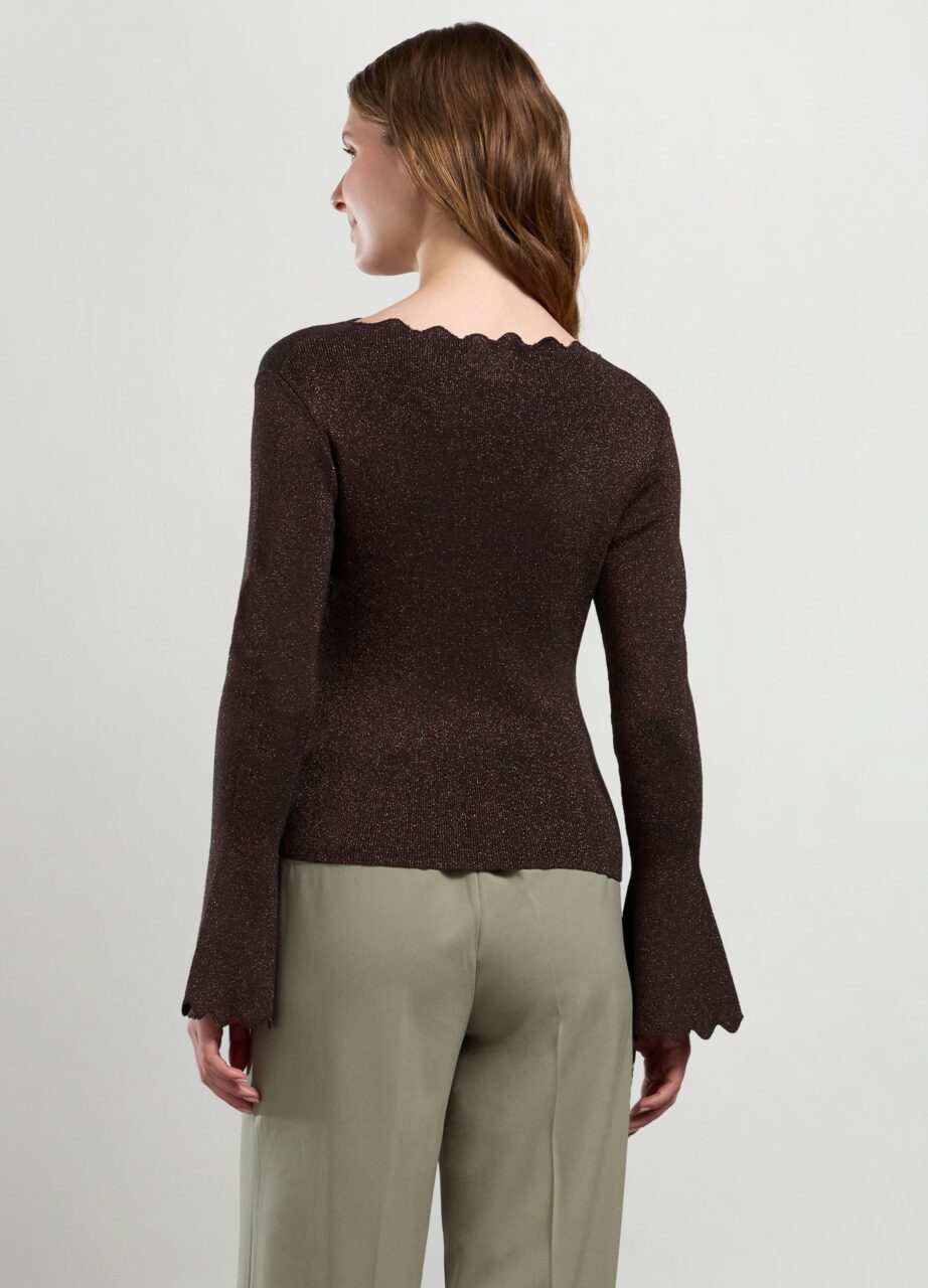 Alternative view of Džemper od mješavine viskoze sa lurex pređom za žene
