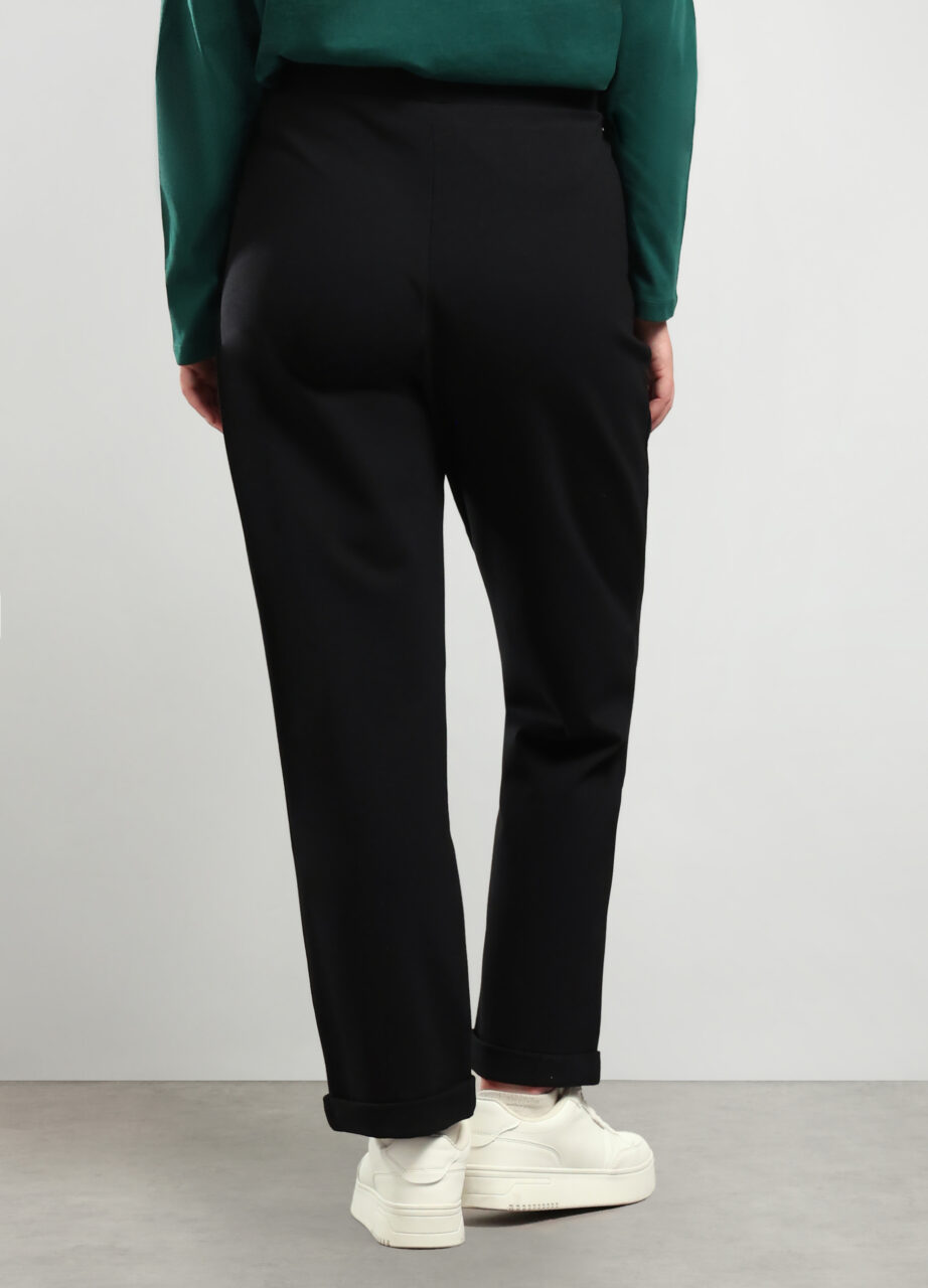 Alternative view of Hlače od mješavine viskoze za žene u curvy kroju