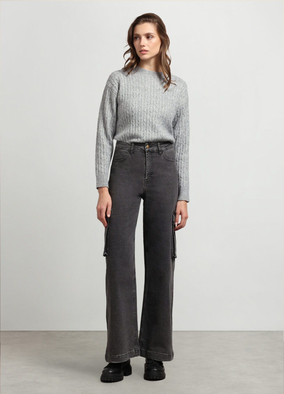 Cargo Jeans od rastezljivog pamuka za žene