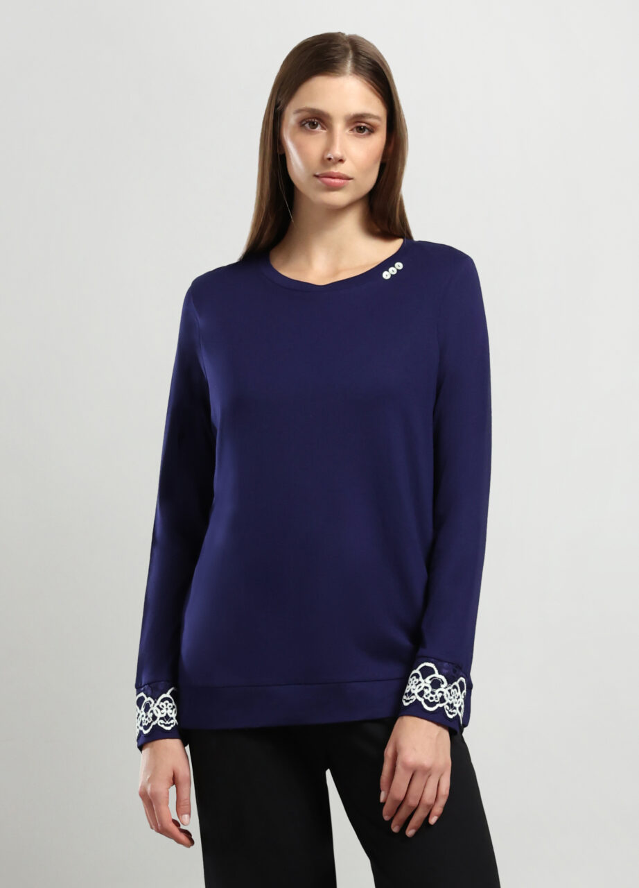 Gornji dio pidžame od jerseya od mješavine pamuka za žene