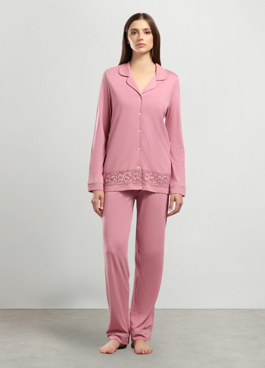 Gornji dio pidžame s rever ovratnikom za žene