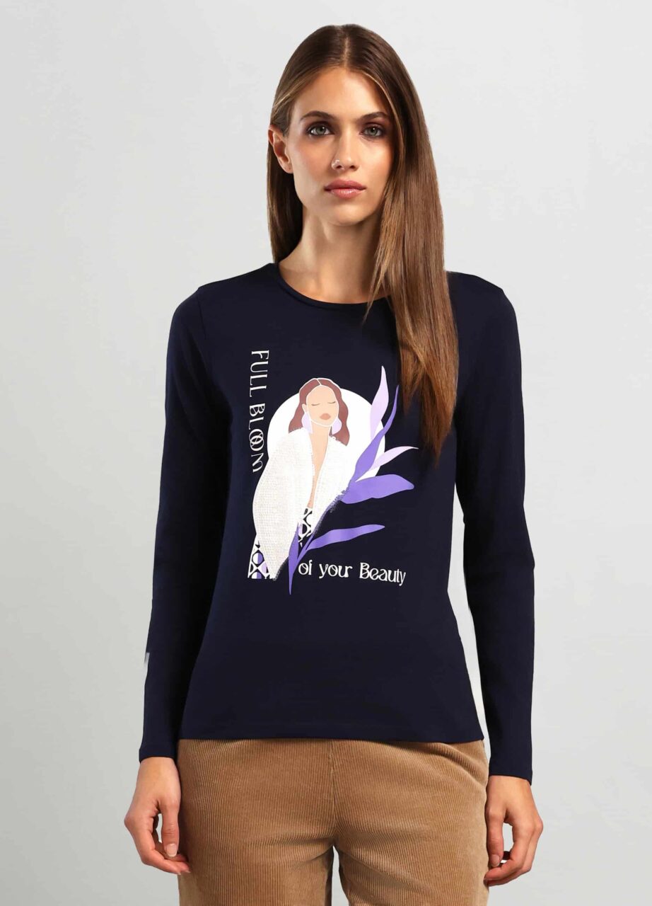 Majica od stretch pamuka za žene