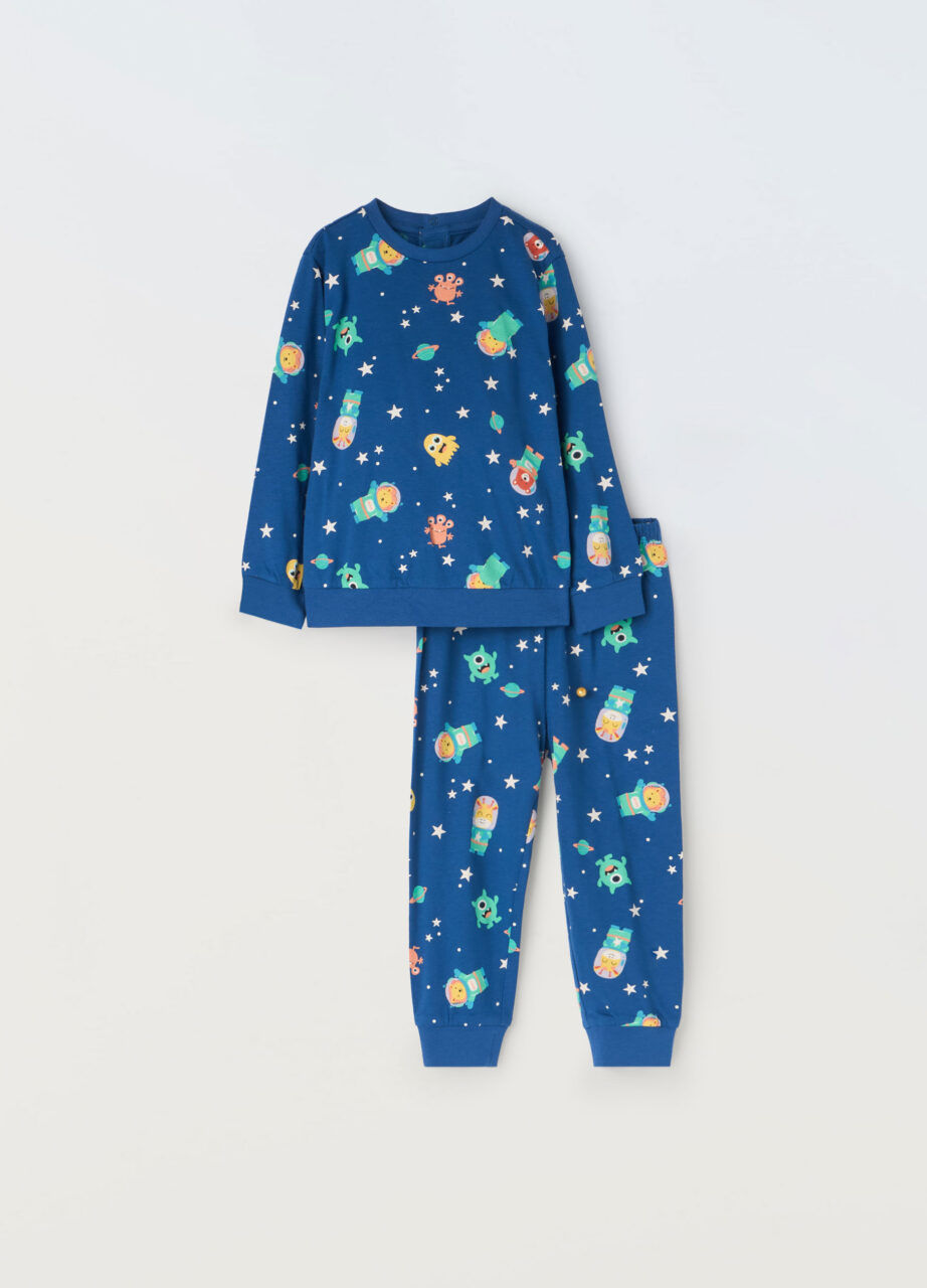 Set duga pidžama od čistog pamuka za bebe