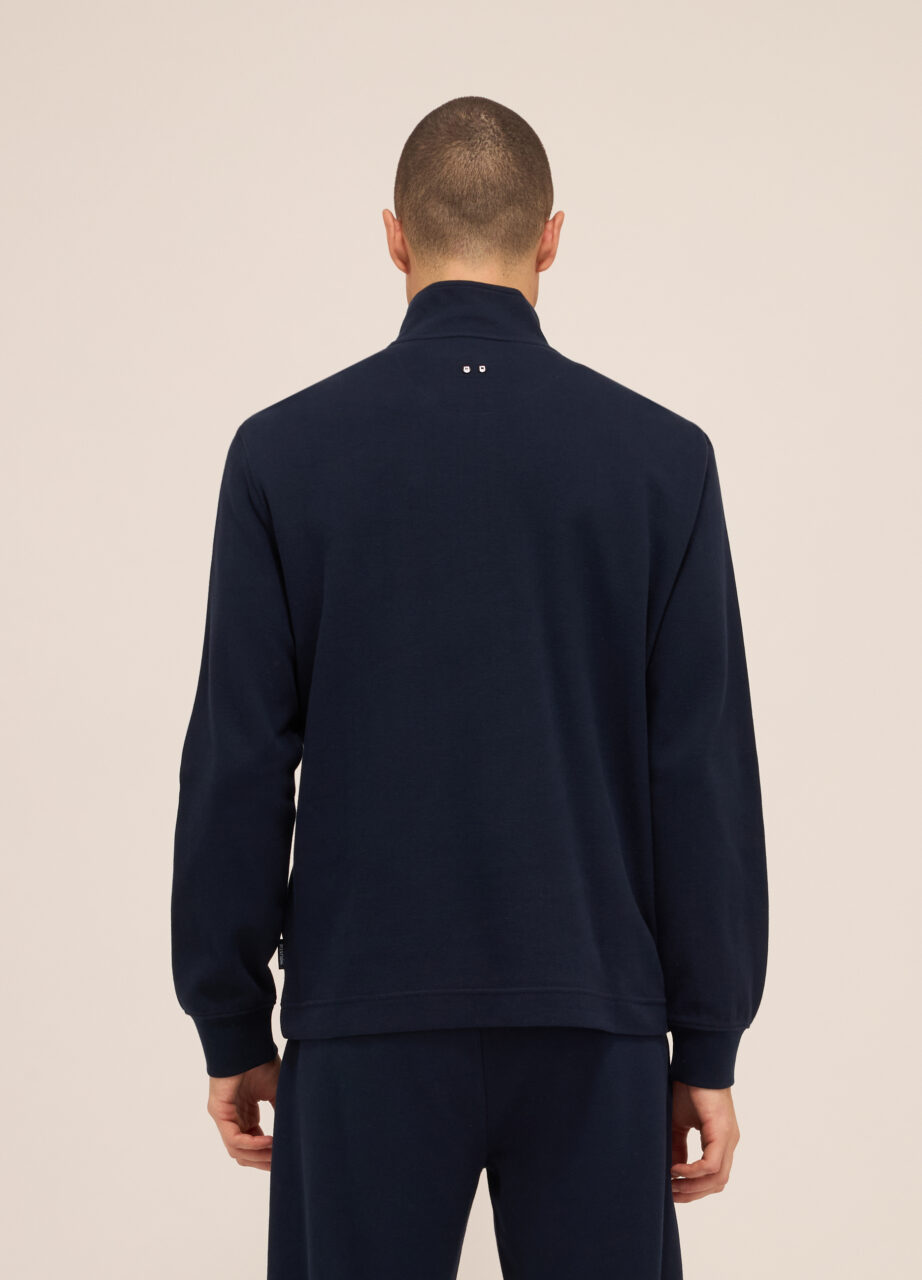 Alternative view of Dukserica s visokim okovratnikom i rajferšlusom u čistom pamuku za muškarce