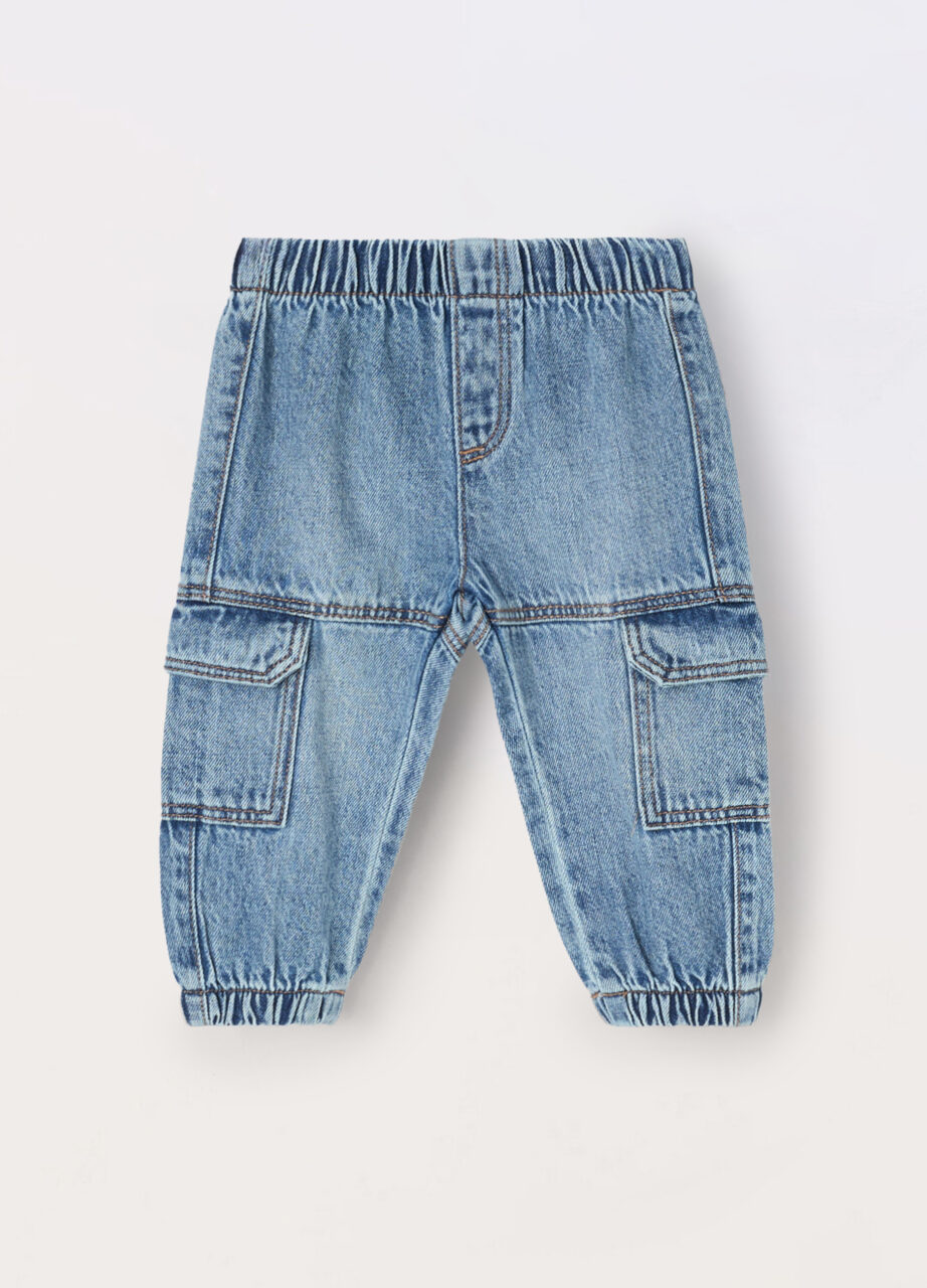 Cargo jeans hlače za bebe
