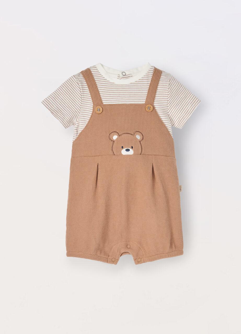 Kombinezon od pamuka sa elastinom za novorođenče