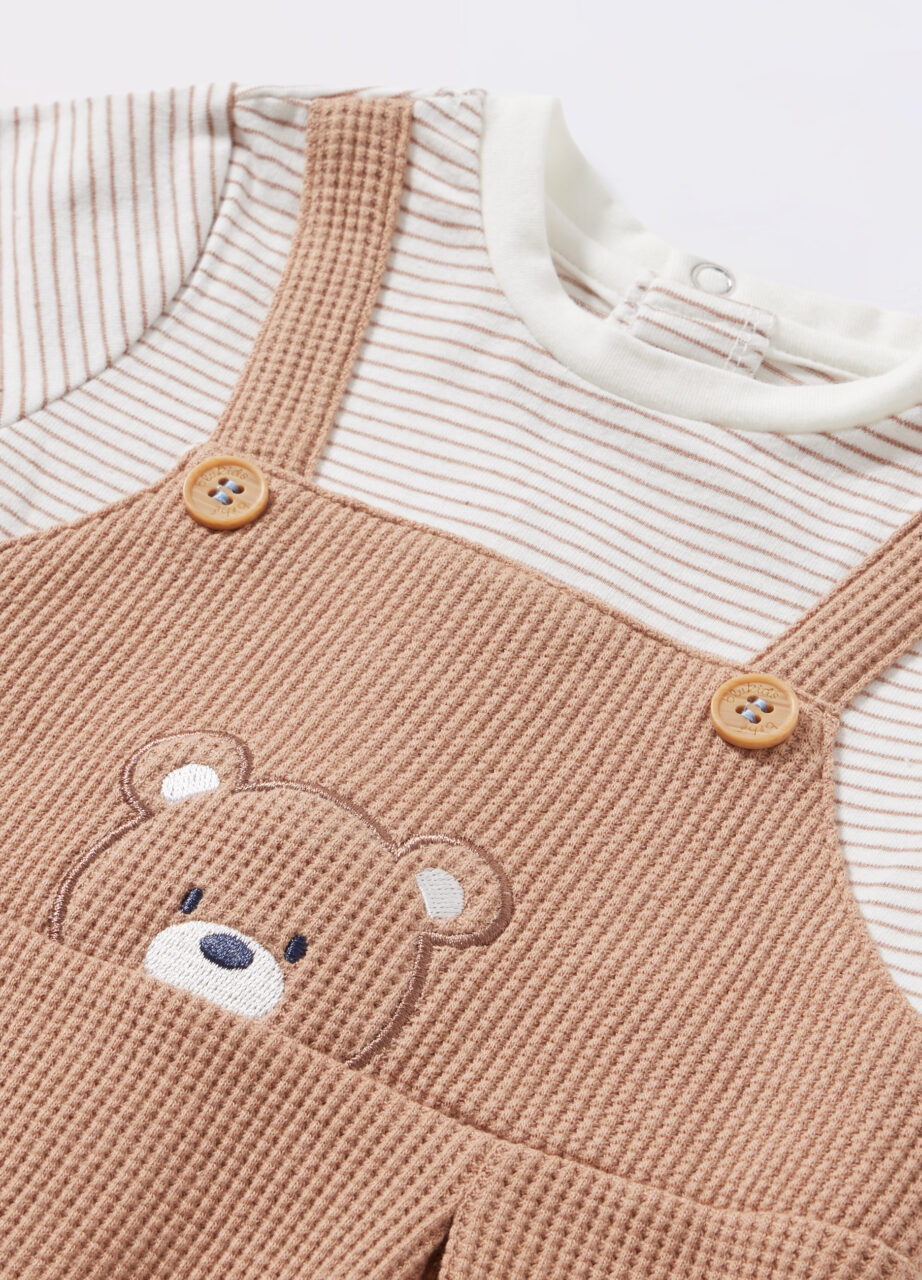 Alternative view of Kombinezon od pamuka sa elastinom za novorođenče