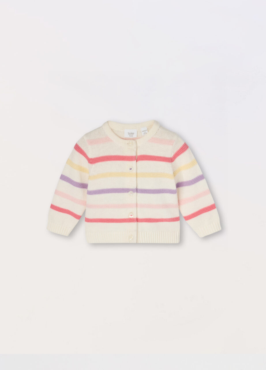 Kardigan u okruglom izrezu od čistog pamuka za novorođenče