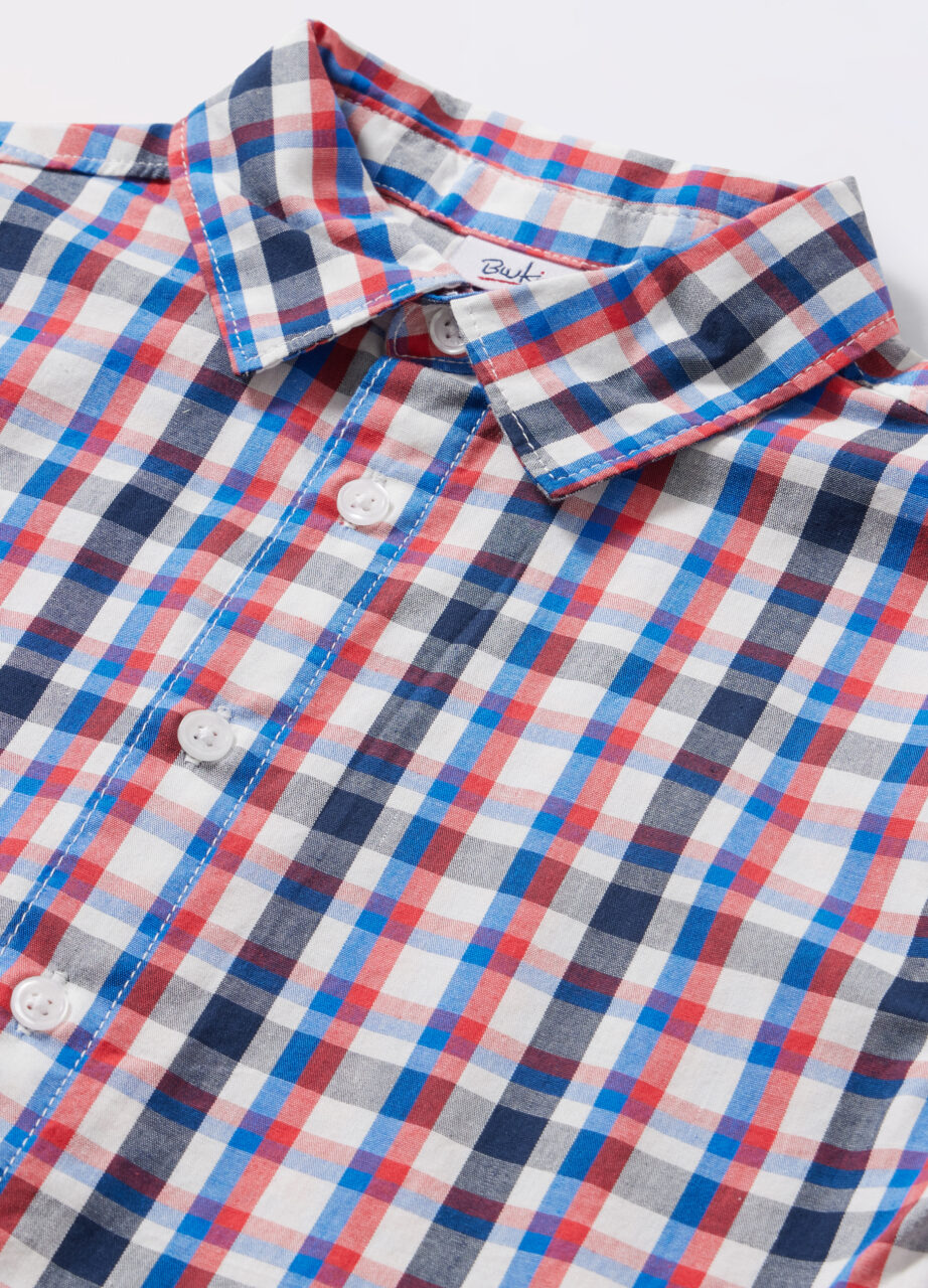 Alternative view of Karirana košulja od čistog pamuka za dječaka