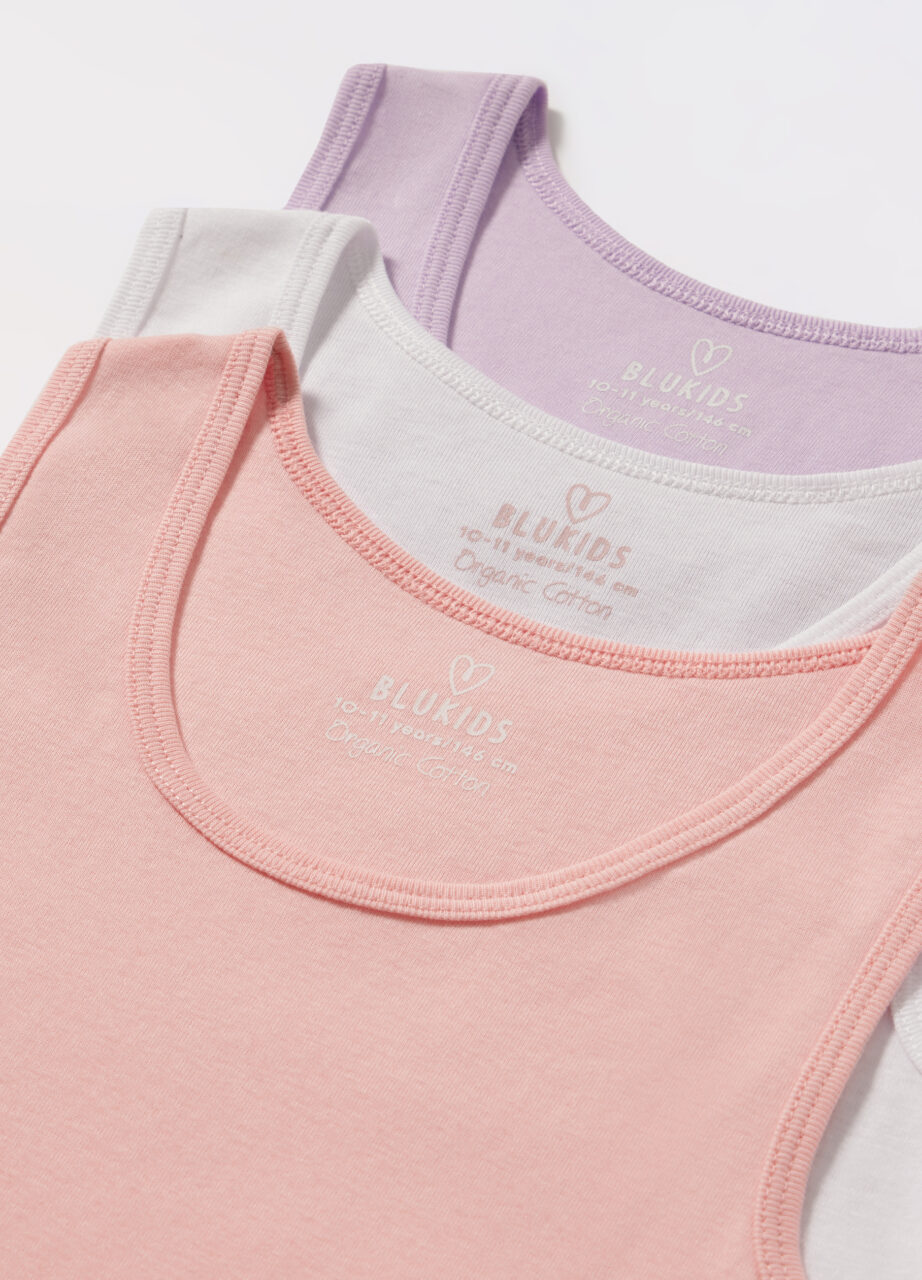 Alternative view of Pakovanje od 3 potkošulje sa širokim naramenicama od čistog pamuka za djevojčicu