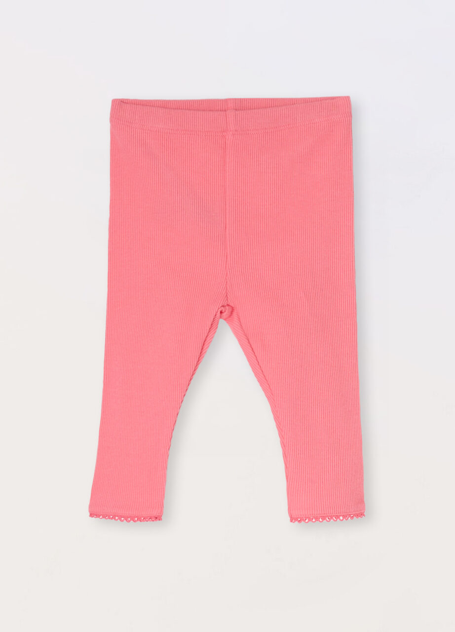 Helanke u rebrastom pamuku sa elastinom za novorođenče