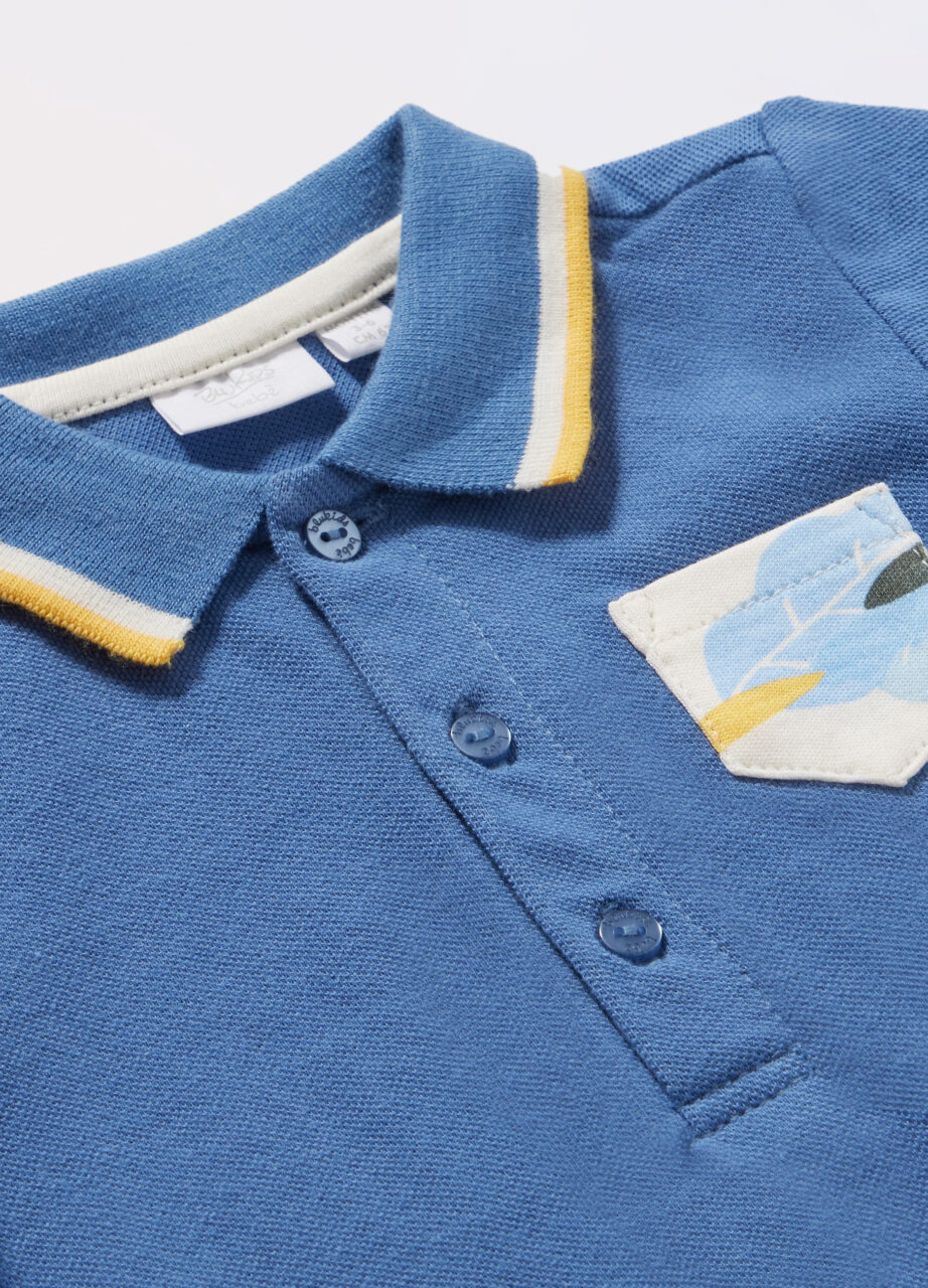 Alternative view of Body od čistog pamuka piké za novorođenče