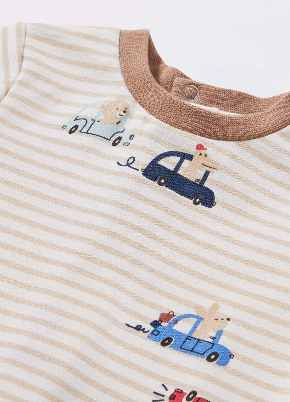 Alternative view of Kombinezon od francuskog frotira od elastičnog pamuka za novorođenče