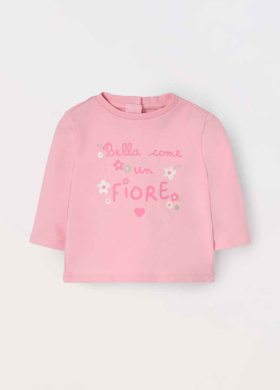 Majica od pamuka sa elastinom za djevojčicu