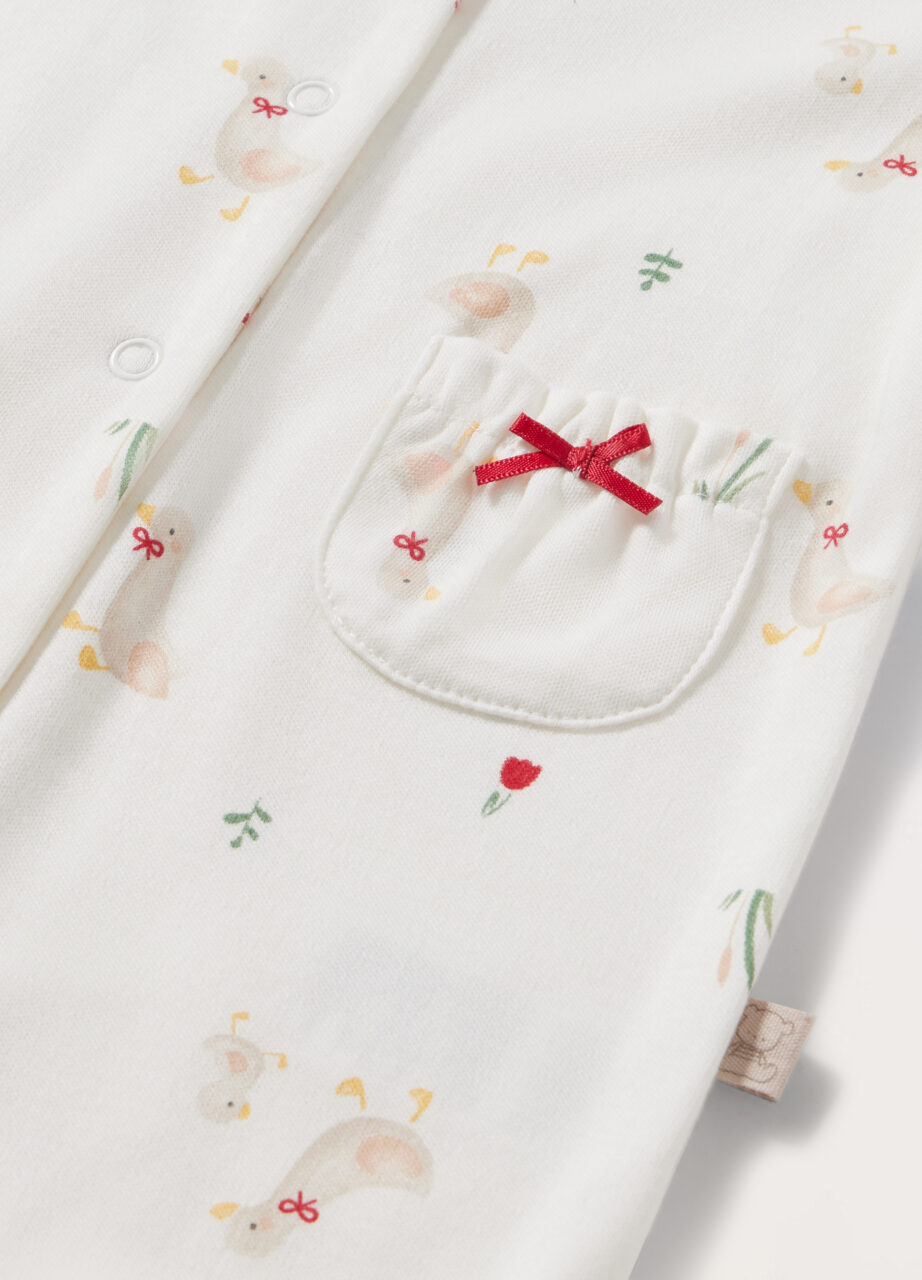 Alternative view of Kombinezon u interlocku od čistog pamuka za novorođenče