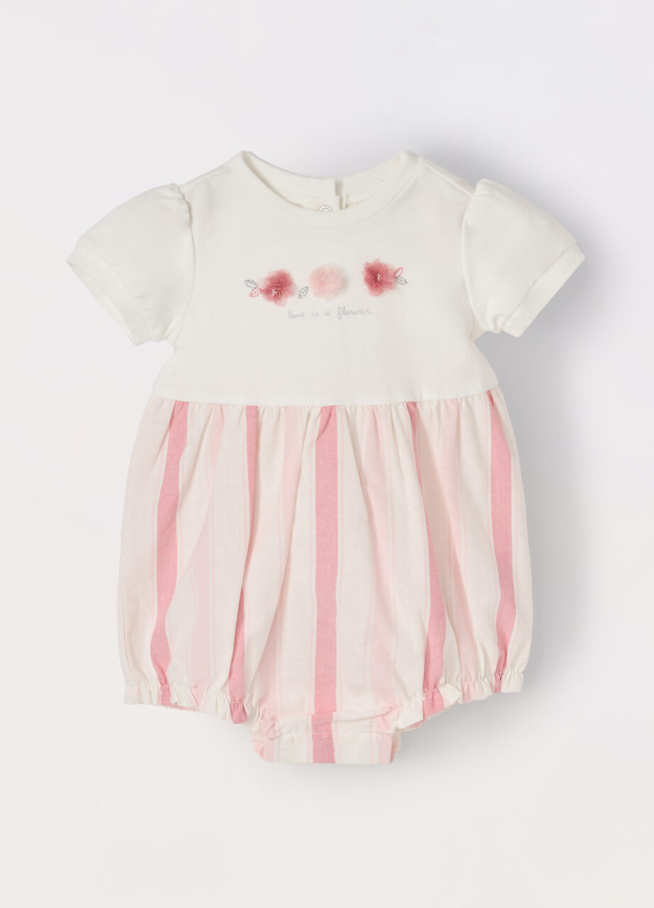 Kombinezon od pamuka sa elastinom za novorođenče