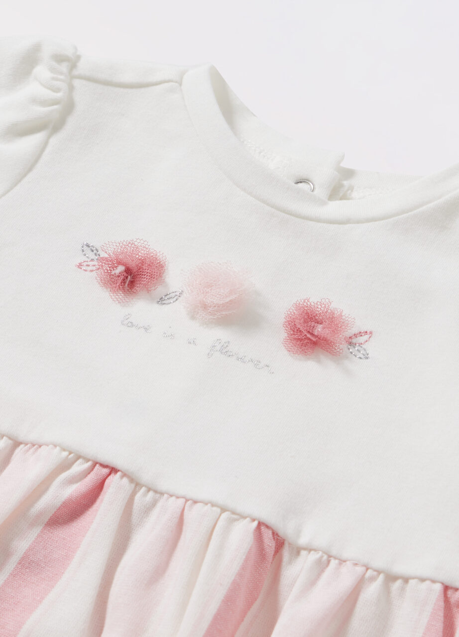 Alternative view of Kombinezon od pamuka sa elastinom za novorođenče