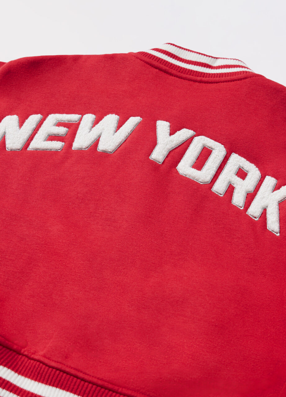 Alternative view of Jakna varsity u mješavini pamuka za djevojčicu