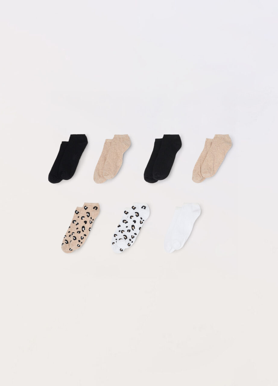 Paket od 7 kratkih ženskih pamučnih čarapa