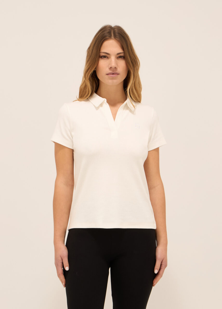 Polo majica od rastezljivog pamuka za žene