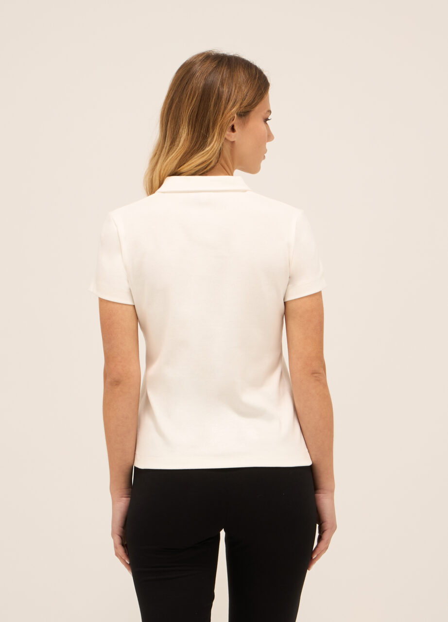 Alternative view of Polo majica od rastezljivog pamuka za žene