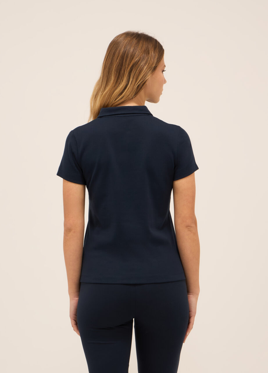 Alternative view of Polo majica od rastezljivog pamuka za žene