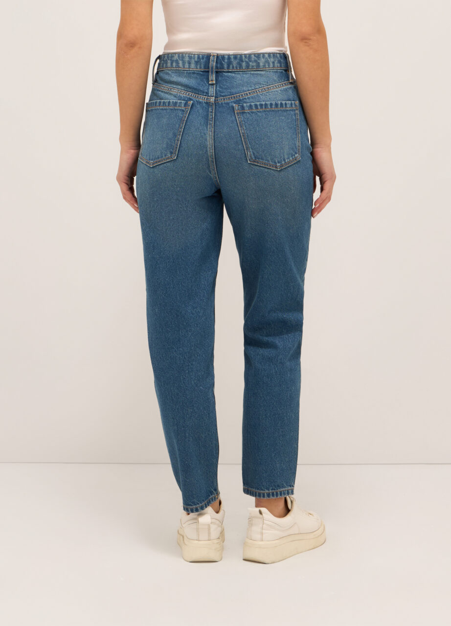 Alternative view of Pantalone mom fit kroja u čistom pamuku za žene