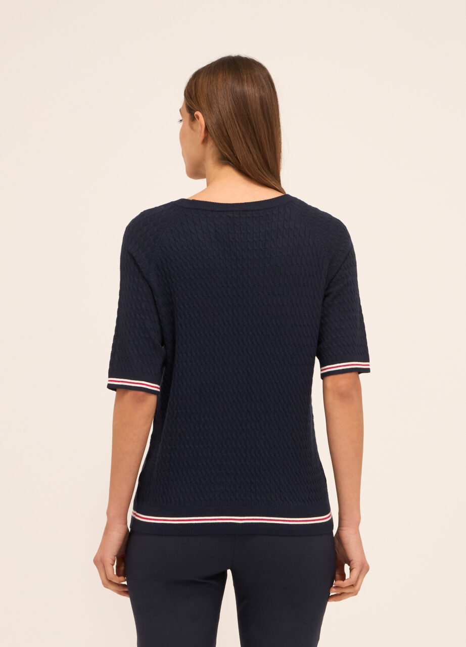 Alternative view of Džemper u mješavini viskoze sa kratkim rukavima za žene