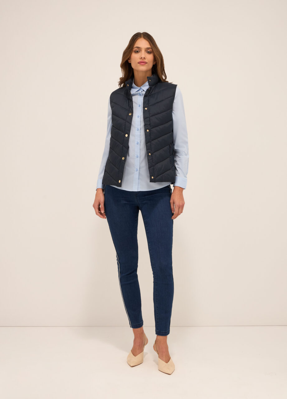 Podstavljena prsluk-jakna bez rukava za žene