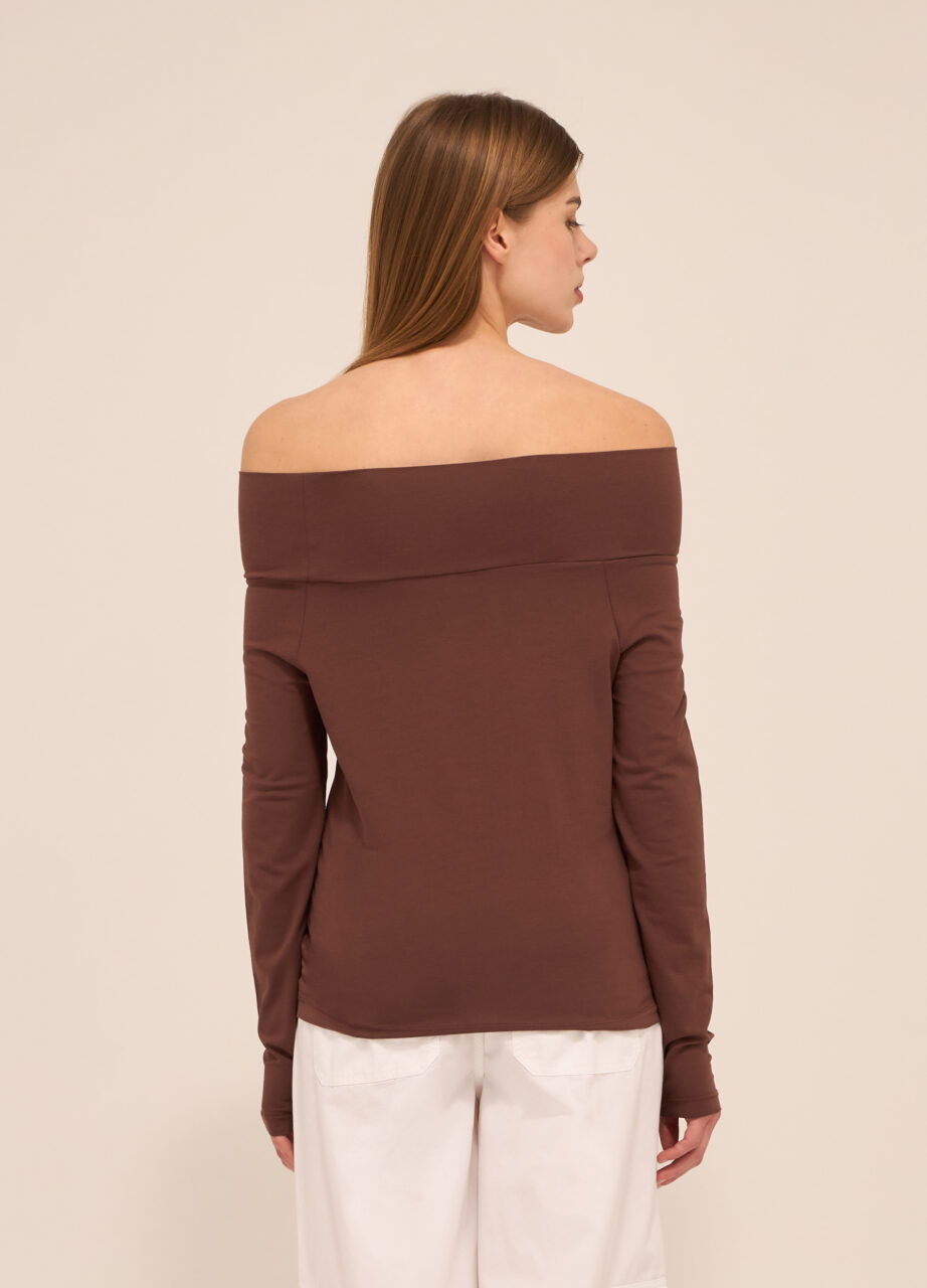 Alternative view of Majica od rastezljivog pamuka za žene