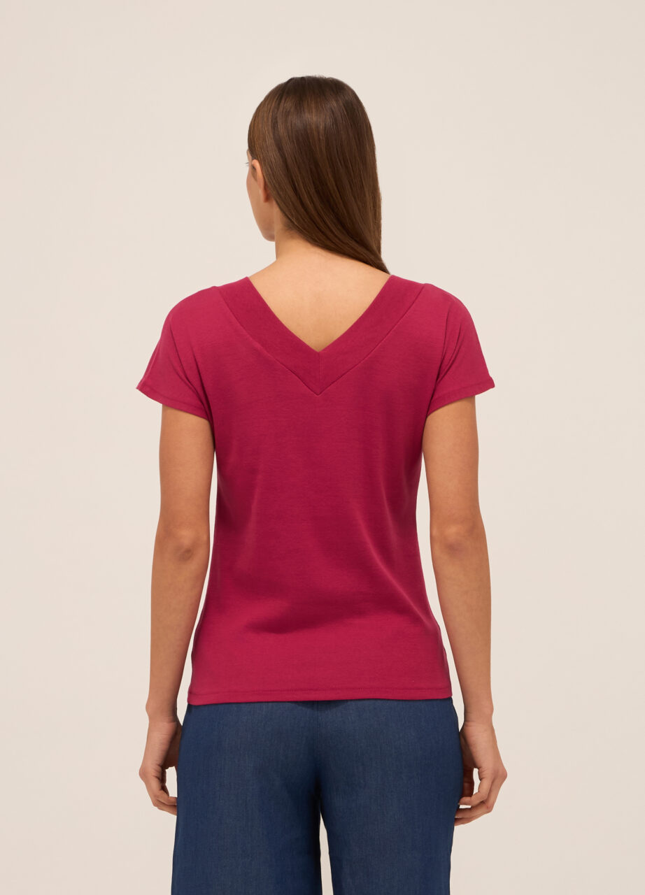 Alternative view of Ženska majica od čistog pamuka s V-izrezom