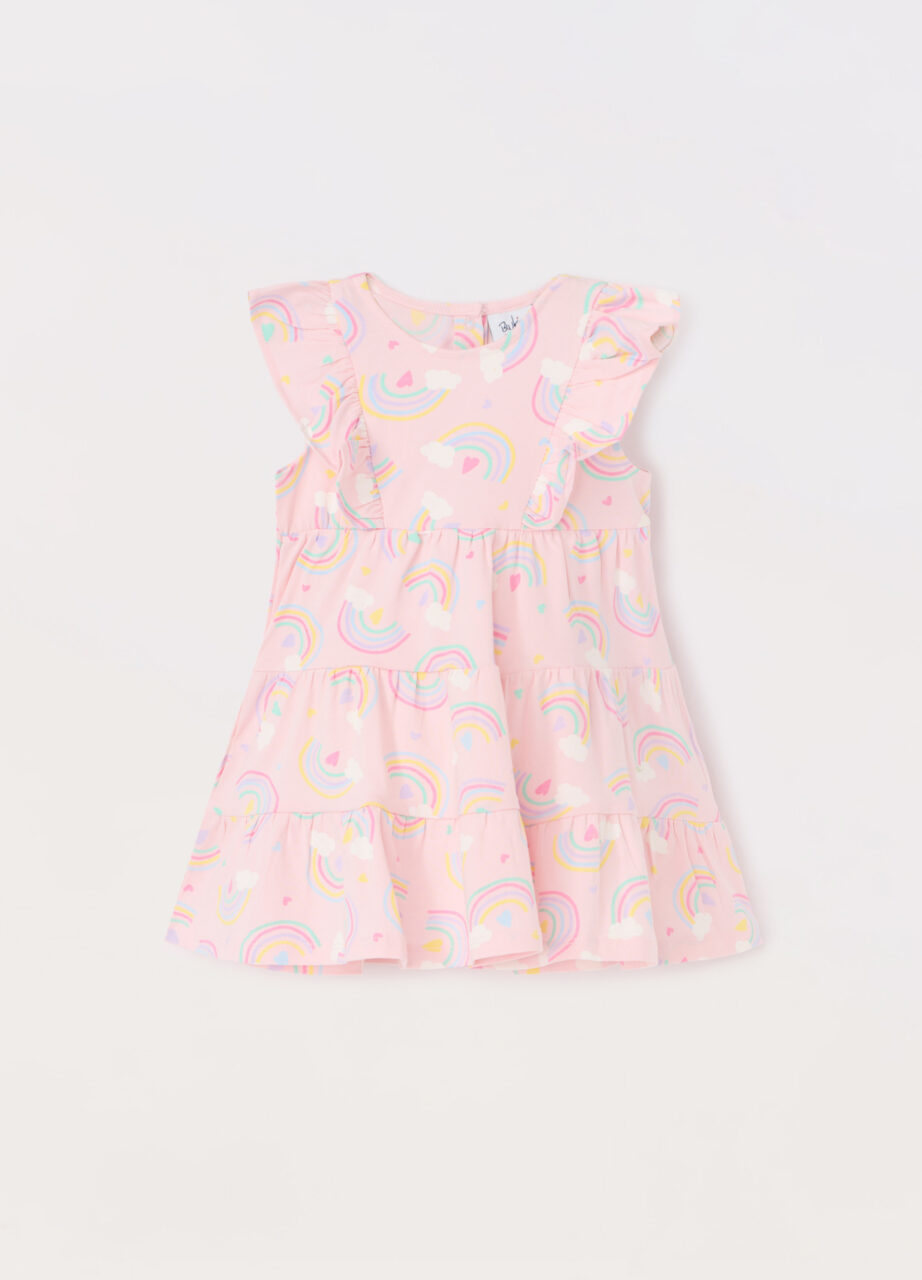 Haljina od pamuka sa elastinom za novorođenče