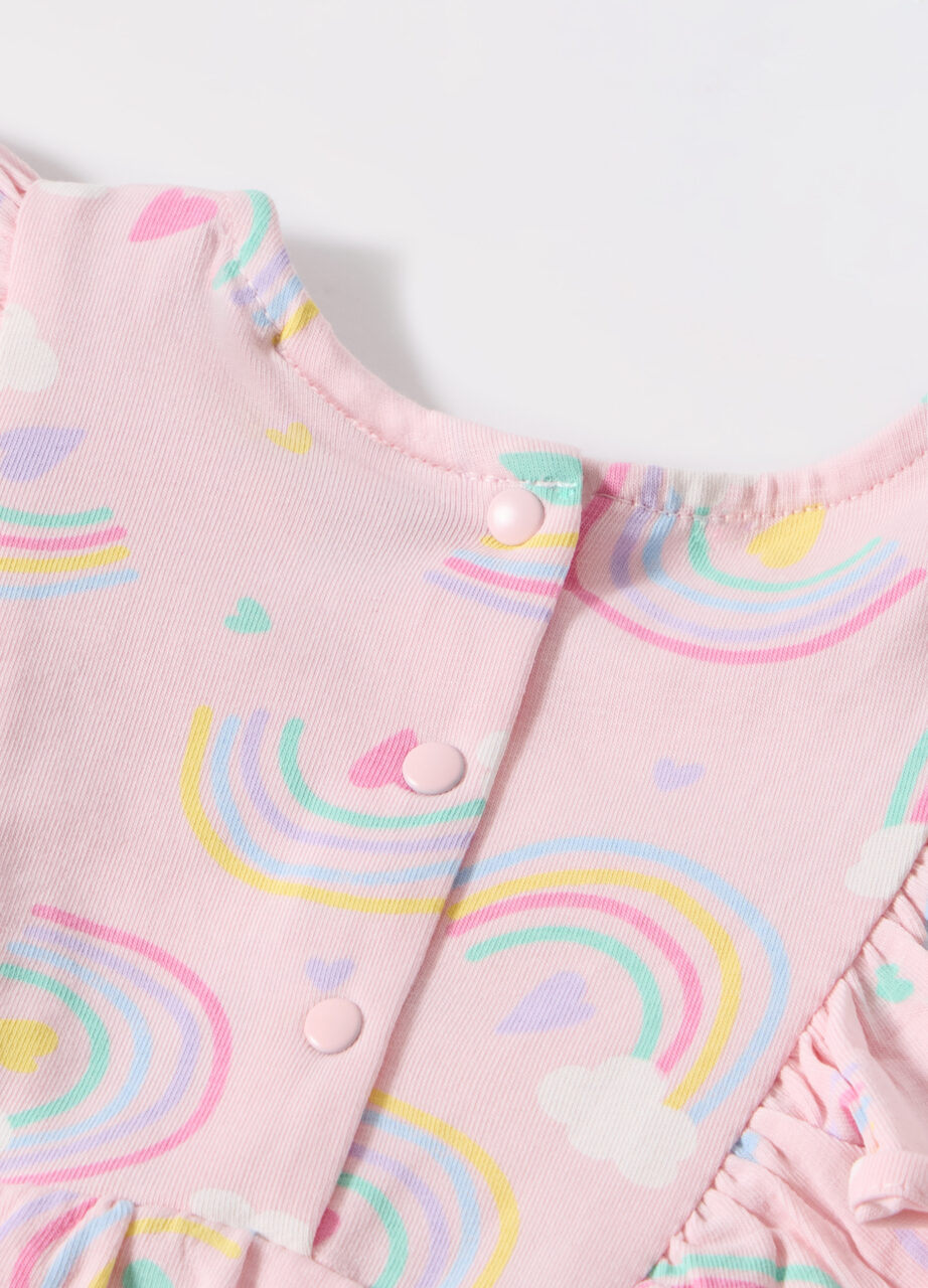 Alternative view of Haljina od pamuka sa elastinom za novorođenče