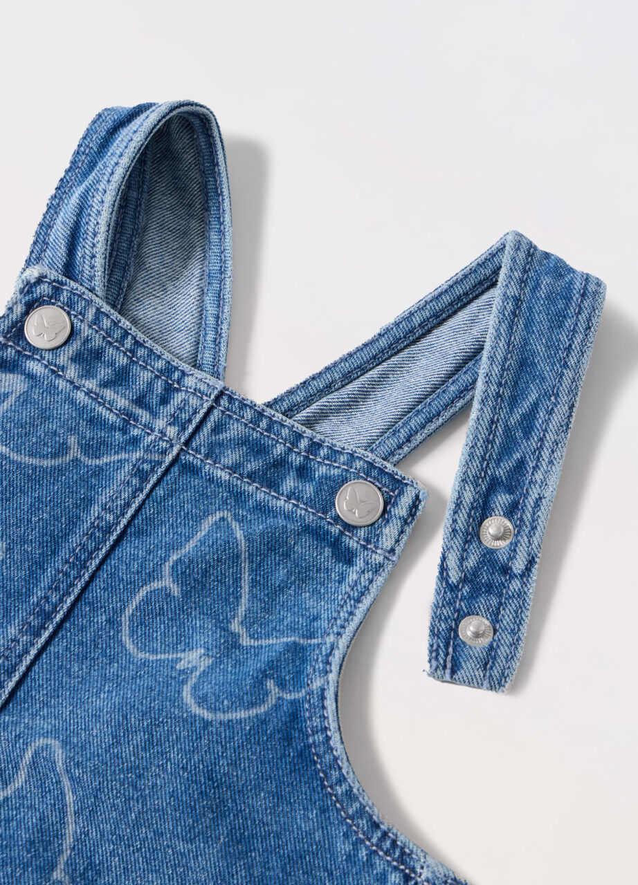 Alternative view of Haljina-Kombinezon od denima čistog pamuka za novorođenče