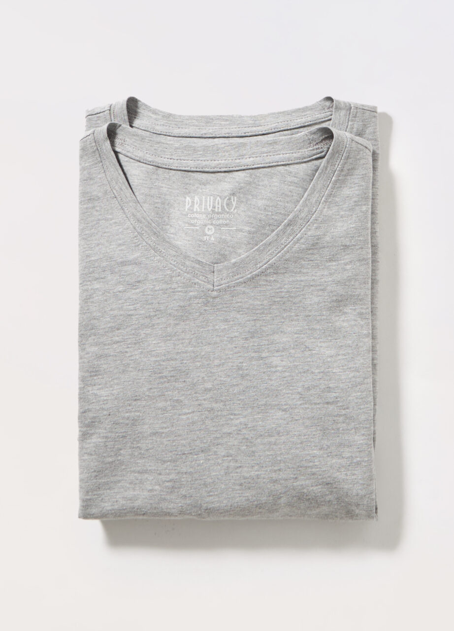 Pakovanje od 2 intimne Majica majice s V izrezom od rastezljivog pamuka za muškarce