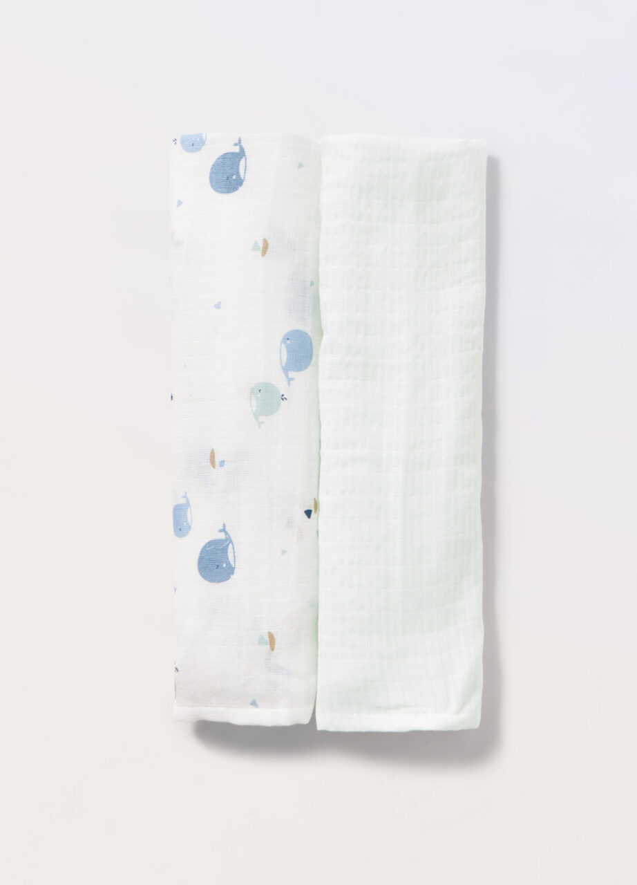 Alternative view of Pakovanje od 2 pokrivača od čistog pamuka