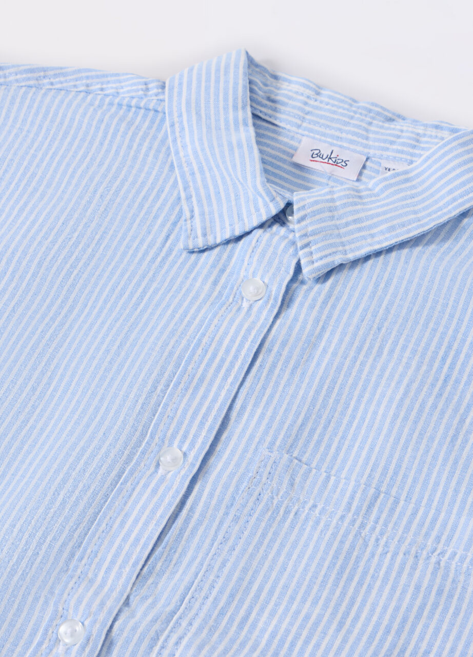 Alternative view of Košulja sa mješavinom lana u prugama za djevojčicu