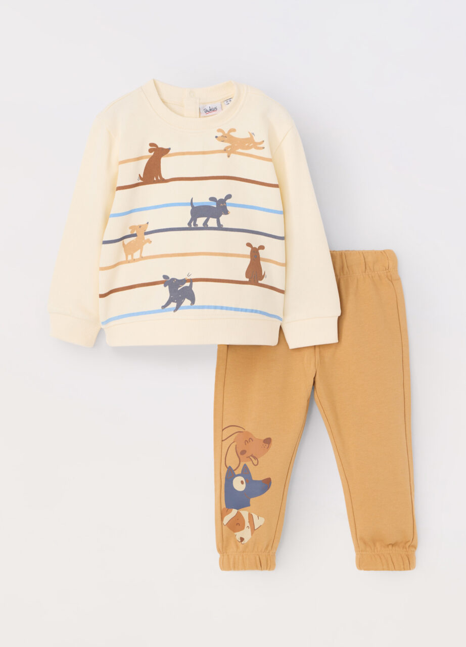 Komplet od french terry čistog pamuka za novorođenče