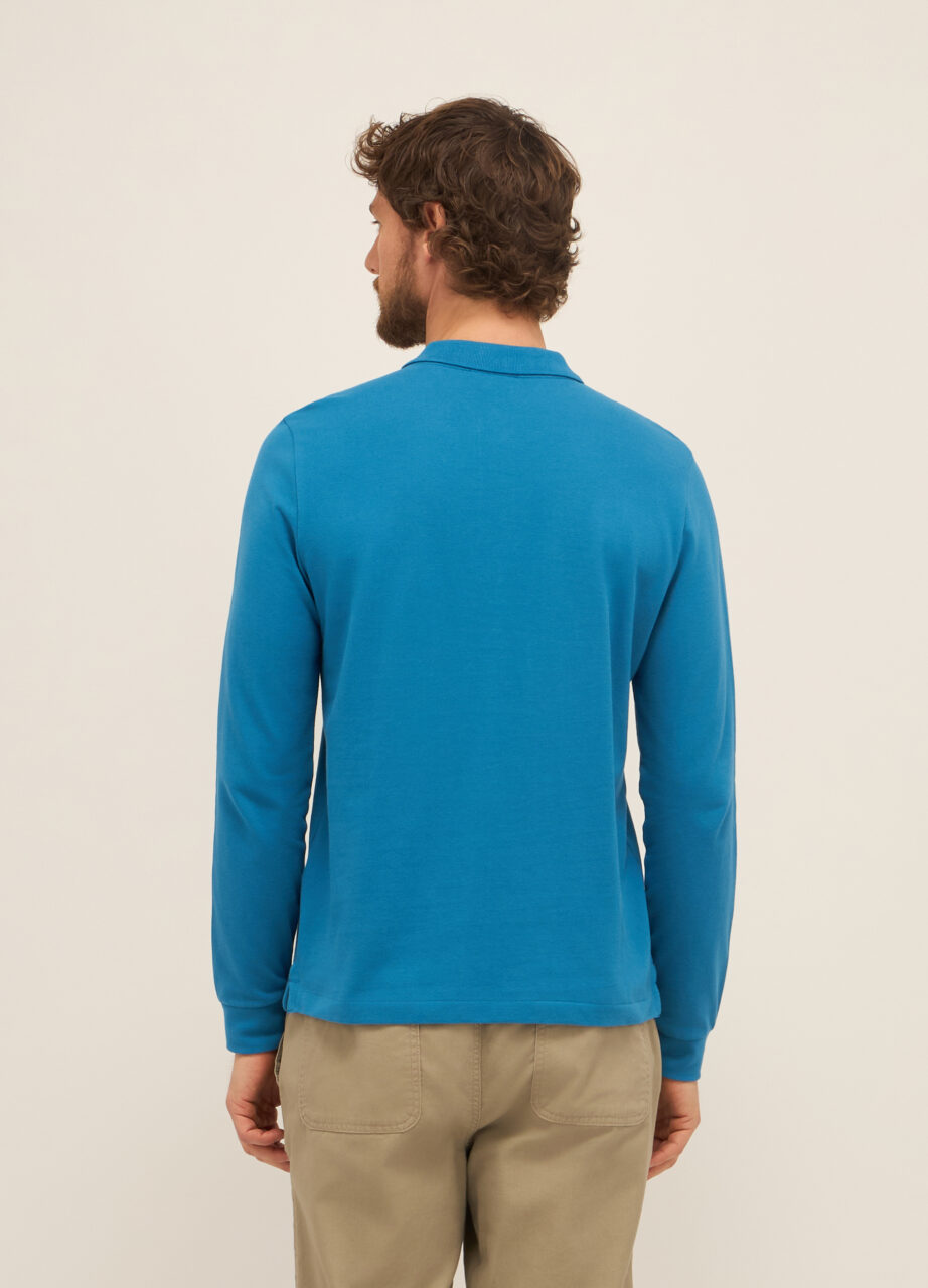 Alternative view of Polo majica s dugim rukavima od čistog pamuka za muškarce