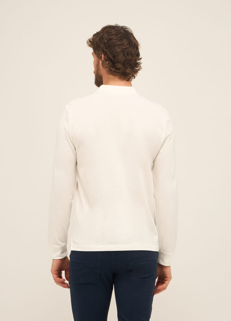 Alternative view of Polo majica s dugim rukavima od čistog pamuka za muškarce