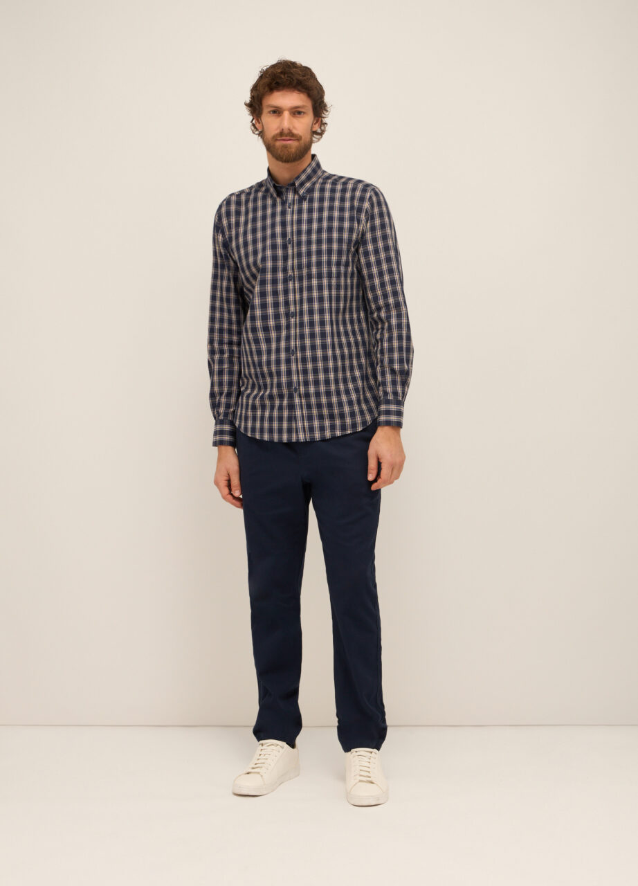 Chino hlače u twill čistom pamuku za muškarce