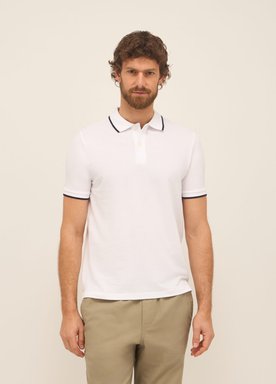 Polo majica s kratkim rukavima od piqué pamuka za muškarce